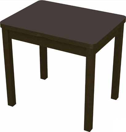 Кухонный раскладной стол Бари дерево №8 (стекло коричневое/венге) в Стерлитамаке - изображение
