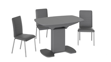 Раздвижной стол Портофино (СМ(ТД)-105.01.11(1)), цвет Серое/Стекло серое матовое LUX в Уфе - предосмотр 2