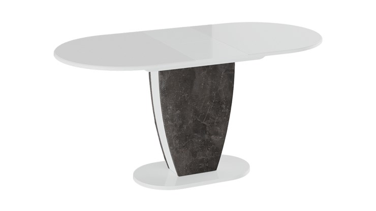 Кухонный стол раздвижной Монреаль тип 1 (Белый глянец/Моод темный) в Стерлитамаке - изображение 1