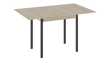 Кухонный стол раздвижной Родос тип 2 с опорой d40 (Черный муар/Дуб Сонома) в Стерлитамаке - предосмотр 1