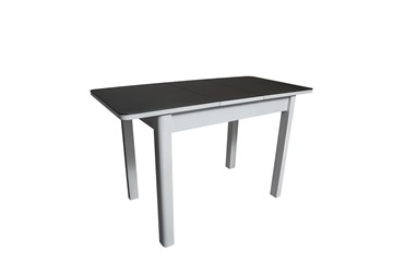 Обеденный раздвижной стол Айсберг-2СТ белое/черное/прямые массив в Уфе - предосмотр 1