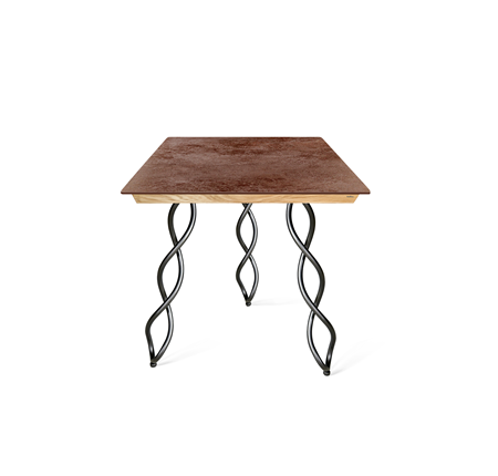 Кухонный обеденный стол SHT-TU17 (3 шт.)/ТT8 60/60 (черный муар/прозрачный лак/коричневая сепия) в Уфе - изображение