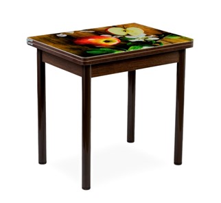 Кухонный пристенный стол СПА-01 СТФ, венге/фотопечать дерево/опоры прямые коричневые в Стерлитамаке - предосмотр