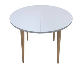 Кухонный раздвижной круглый стол Серый камень 90*90 см ЛДСП в Стерлитамаке - предосмотр 2