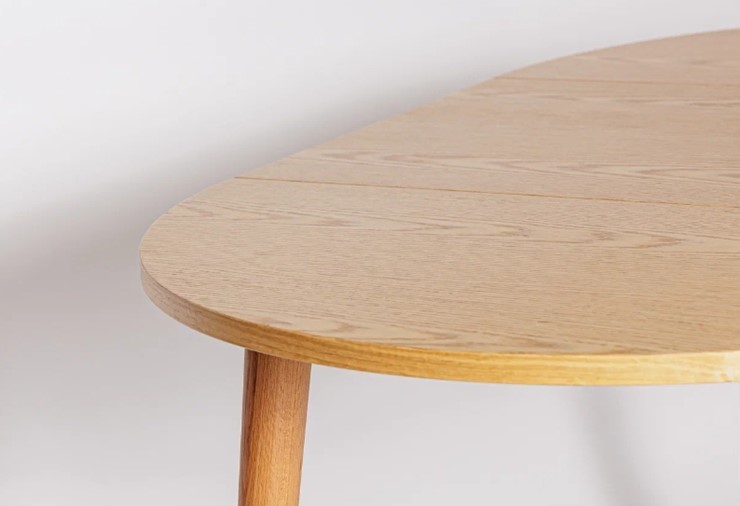 Кухонный раздвижной круглый стол Шпон Дуба  677 С д. 90 см МДФ в Стерлитамаке - изображение 19