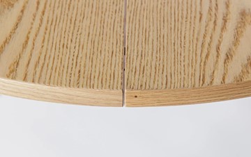 Кухонный раздвижной круглый стол Шпон Дуба  677 С д. 90 см МДФ в Стерлитамаке - предосмотр 2