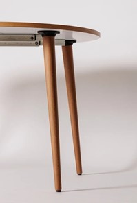 Обеденный круглый раздвижной стол Шпон Дуба 677 С д. 100 см МДФ в Стерлитамаке - предосмотр 21