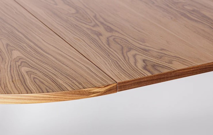 Кухонный раздвижной круглый стол Шпон Ореха д. 100 см МДФ ножки орех в Салавате - изображение 20