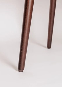Кухонный раздвижной круглый стол Шпон Ореха д. 90 см МДФ ножки вишня в Стерлитамаке - предосмотр 5