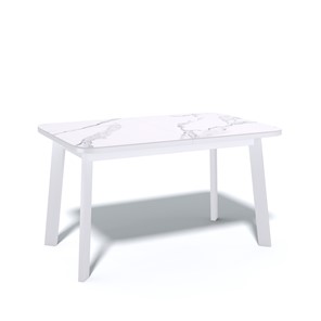 Обеденный раздвижной стол AA1200 (белый/керамика мрамор белый) в Стерлитамаке