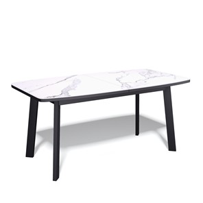 Кухонный стол раскладной AA1400 (черный/керамика мрамор белый) в Стерлитамаке