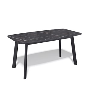 Кухонный раскладной стол AA1400 (черный/стекло камень черный глянец) в Стерлитамаке