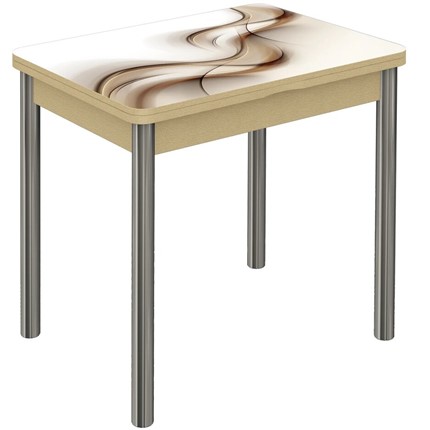 Обеденный раздвижной стол Бари, ноги дерево №8 Фотопечать (Текстура №25) в Стерлитамаке - изображение