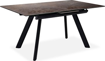 Кухонный стол раздвижной Бордо 1CQ 140х85 (Oxide Moro/Графит) в Стерлитамаке - предосмотр
