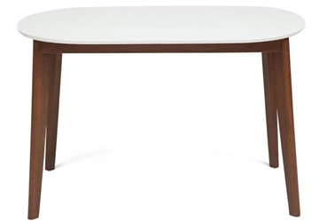 Кухонный стол раздвижной BOSCO (Боско) бук/мдф 120+30x80x75 Белый/Коричневый арт.11258 в Стерлитамаке