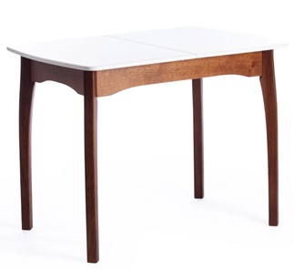Кухонный стол раскладной Caterina, бук/мдф, 100+30x70x75, коричневый, белый арт.15856 в Стерлитамаке