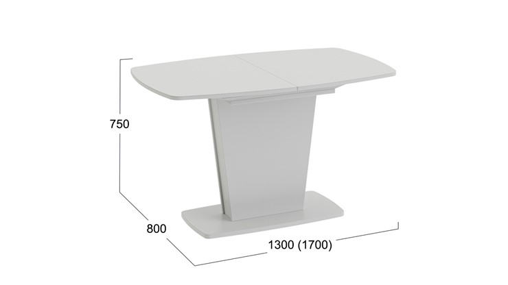 Стол раздвижной Честер тип 2, цвет Белый/Стекло белый глянец в Стерлитамаке - изображение 3