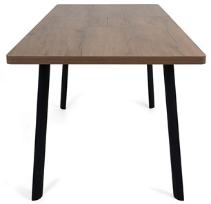 Кухонный раздвижной стол Дали-1L(ноги черные, дуб табако) в Стерлитамаке - предосмотр 4