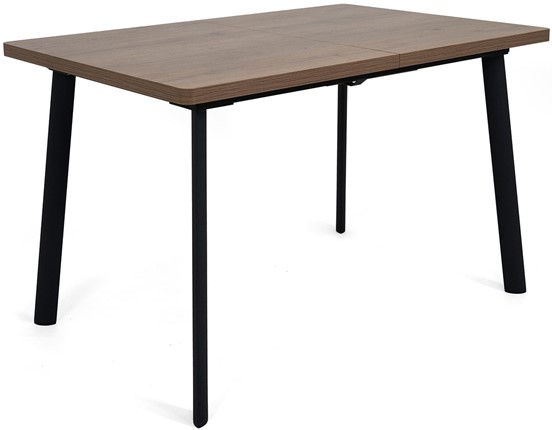 Кухонный раздвижной стол Дали-1L(ноги черные, дуб табако) в Стерлитамаке - изображение