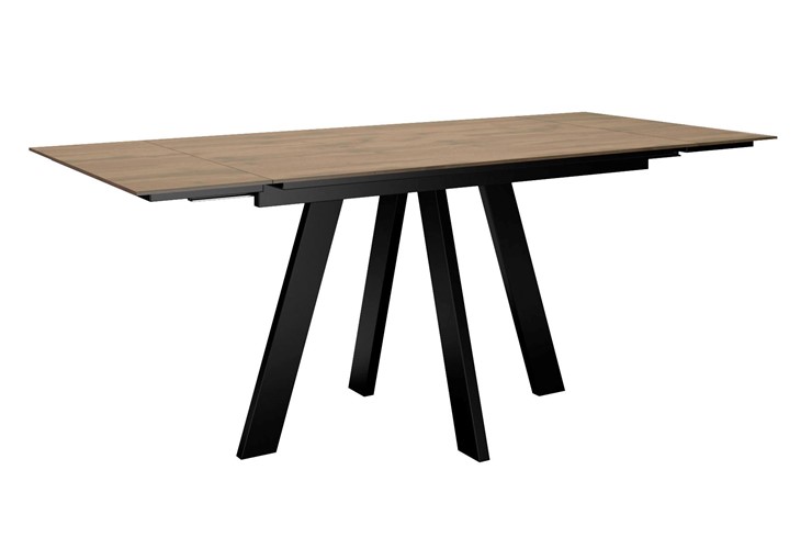Кухонный стол раздвижной DikLine DM120 Дуб галифакс / опоры черные в Стерлитамаке - изображение 2