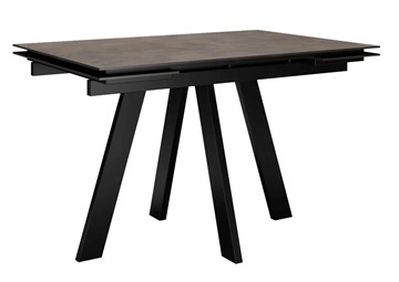 Кухонный раздвижной стол DikLine DM120 Хромикс бронза / опоры черные в Стерлитамаке