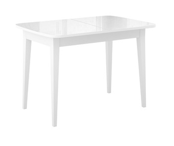 Раздвижной стол Dikline M120 Белый/стекло белое глянец/ножки MM белые в Стерлитамаке - предосмотр