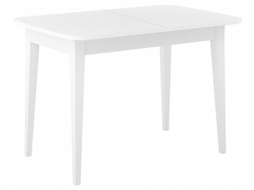 Раздвижной стол Dikline M120 Белый/стекло белое сатин/ножки MM белые в Салавате