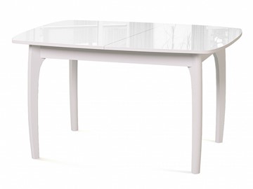 Раздвижной стол Dikline M20 стекло белое/ножки белые в Уфе