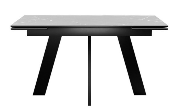 Стол раздвижной DikLine SKM140 Керамика серый мрамор/подстолье черное/опоры черные (2 уп.) в Стерлитамаке - изображение 3