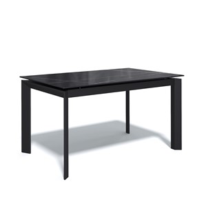 Кухонный раздвижной стол DT1400 (черный/стекло камень черный сатин) в Стерлитамаке - предосмотр