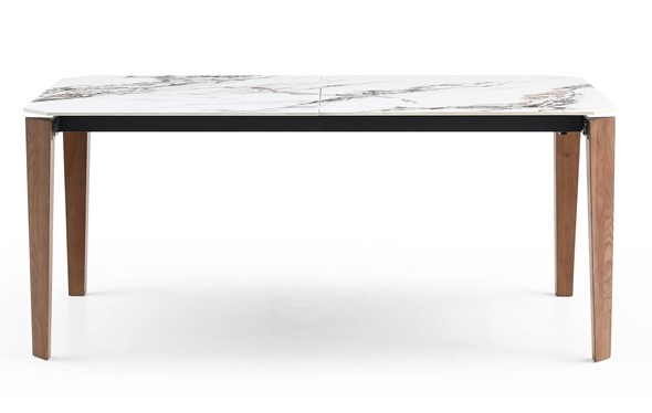 Стол раздвижной DT8843CW (180) белый мрамор  керамика в Стерлитамаке - изображение
