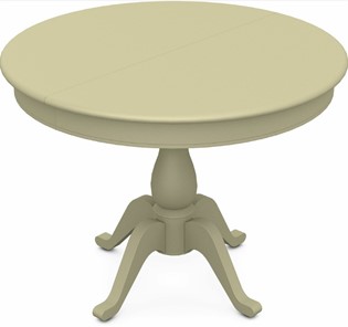Кухонный стол раскладной Фабрицио-1 исп. Круг 820, Тон 10 Покраска + патина с прорисовкой (на столешнице) в Уфе