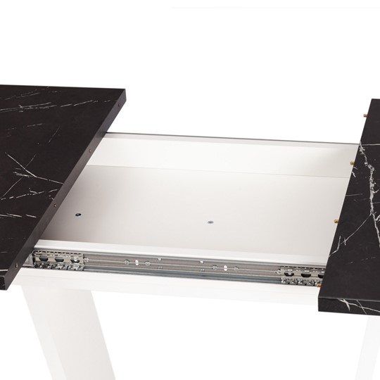 Раздвижной стол FOX, ЛДСП, 68.6x110-145x75 см, Мрамор черный/Белый, арт.21177 в Стерлитамаке - изображение 10