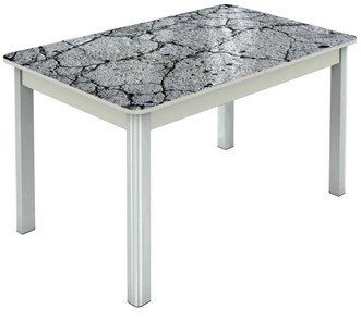 Кухонный раздвижной стол Гамбург исп. 1, ноги метал. крашеные №23 (Exclusive h118/белый) в Стерлитамаке