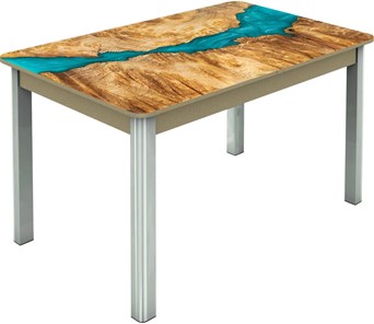 Кухонный стол раскладной Гамбург исп.2 ноги метал. крашеные №23, Фотопечать (Дерево №30) в Стерлитамаке - предосмотр