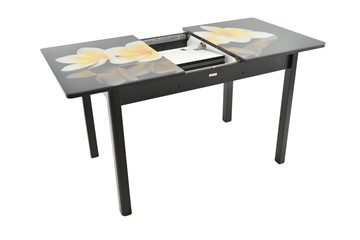 Кухонный стол раскладной Гамбург Мини, ноги метал. крашеные №23 (Exclusive h103/венге) в Стерлитамаке - предосмотр 2