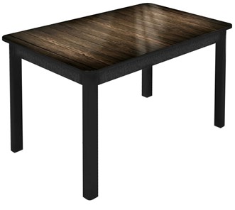 Кухонный раздвижной стол Гамбург Мини, ноги метал. крашеные №23 (Exclusive h125/черный) в Стерлитамаке