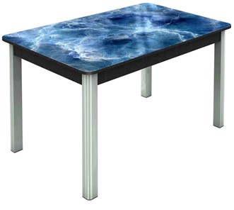 Кухонный стол раздвижной Гамбург Мини, ноги метал. крашеные №23 (Exclusive h126/черный) в Стерлитамаке - предосмотр