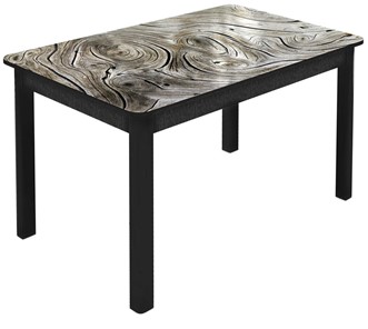 Кухонный стол раскладной Гамбург Мини, ноги метал. крашеные №23 (Exclusive h140/черный) в Стерлитамаке - предосмотр