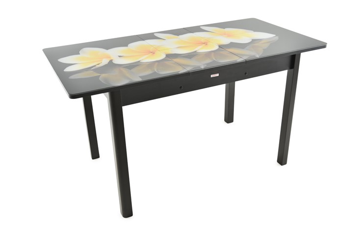 Кухонный стол раскладной Гамбург Мини, ноги метал. крашеные №23 (Exclusive h140/черный) в Стерлитамаке - изображение 6