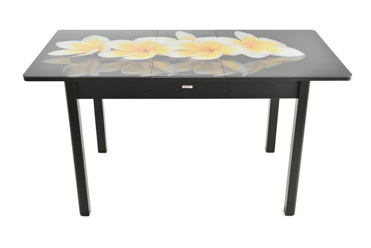 Кухонный стол раскладной Гамбург Мини, ноги метал. крашеные №23 (Exclusive h140/черный) в Стерлитамаке - изображение 8