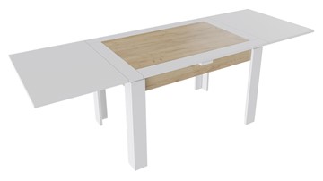 Кухонный стол раскладной Хьюстон тип 4 (Белый/Дуб Крафт золотой) в Уфе - предосмотр 1