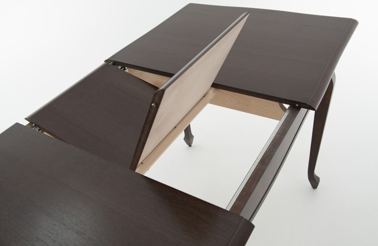 Кухонный раздвижной стол Кабриоль 1200х800, тон 11 (Морилка/Эмаль) в Стерлитамаке - изображение 5