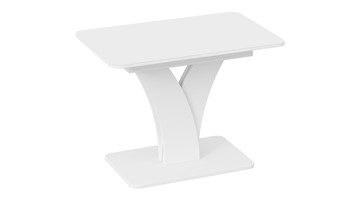 Обеденный раздвижной стол Люксембург тип 2 (Белый/Стекло белое матовое) в Уфе