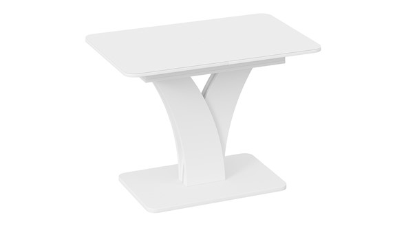 Обеденный раздвижной стол Люксембург тип 2 (Белый/Стекло белое матовое) в Стерлитамаке - изображение
