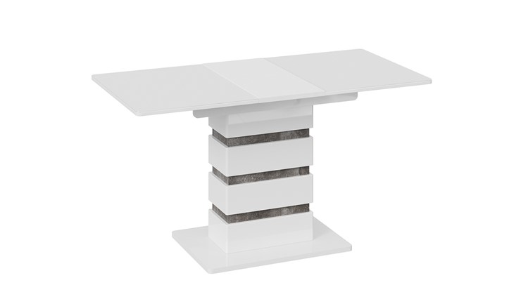 Раздвижной стол Мадейра тип 1 (Белый глянец/Ателье темный) в Стерлитамаке - изображение 3