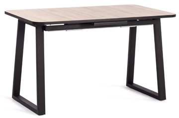 Кухонный раздвижной стол MALTIDO ЛДСП/HPL/металл, 130/160x75x75 Дуб Вотан/чёрный арт.19745 в Стерлитамаке - предосмотр