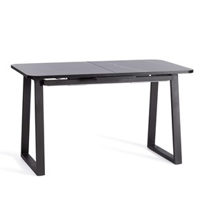 Кухонный стол раздвижной MALTIDO ЛДСП/HPL/металл, 130/160x75x75 Мрамор чёрный/чёрный арт.20627 в Стерлитамаке