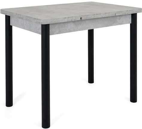 Кухонный стол раздвижной Милан-2 EVO, ноги черные, светлый цемент в Стерлитамаке - изображение