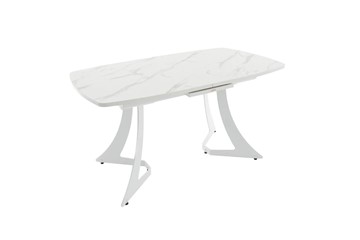 Кухонный раскладной стол Милан Пластик (Камень белый) в Стерлитамаке